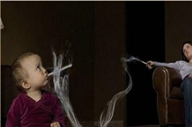二手烟对小孩的危害图片