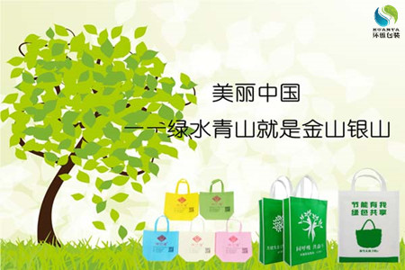 让我们一起使用环保袋共建绿色家园、共筑美丽中国！